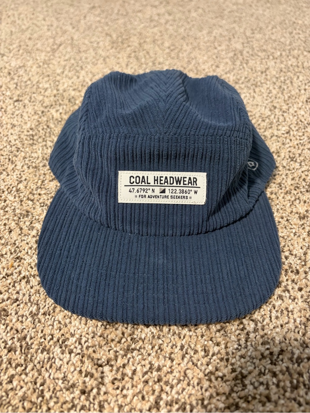 Coal Headwear The Analog Navy Corduroy 5 Panel Cap